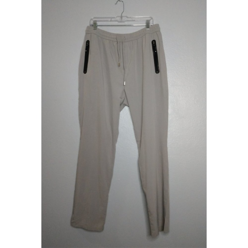 Outdoor Sports Mens XL x 32 Gray Athletic Straight Leg Pants Drawstring Pockets